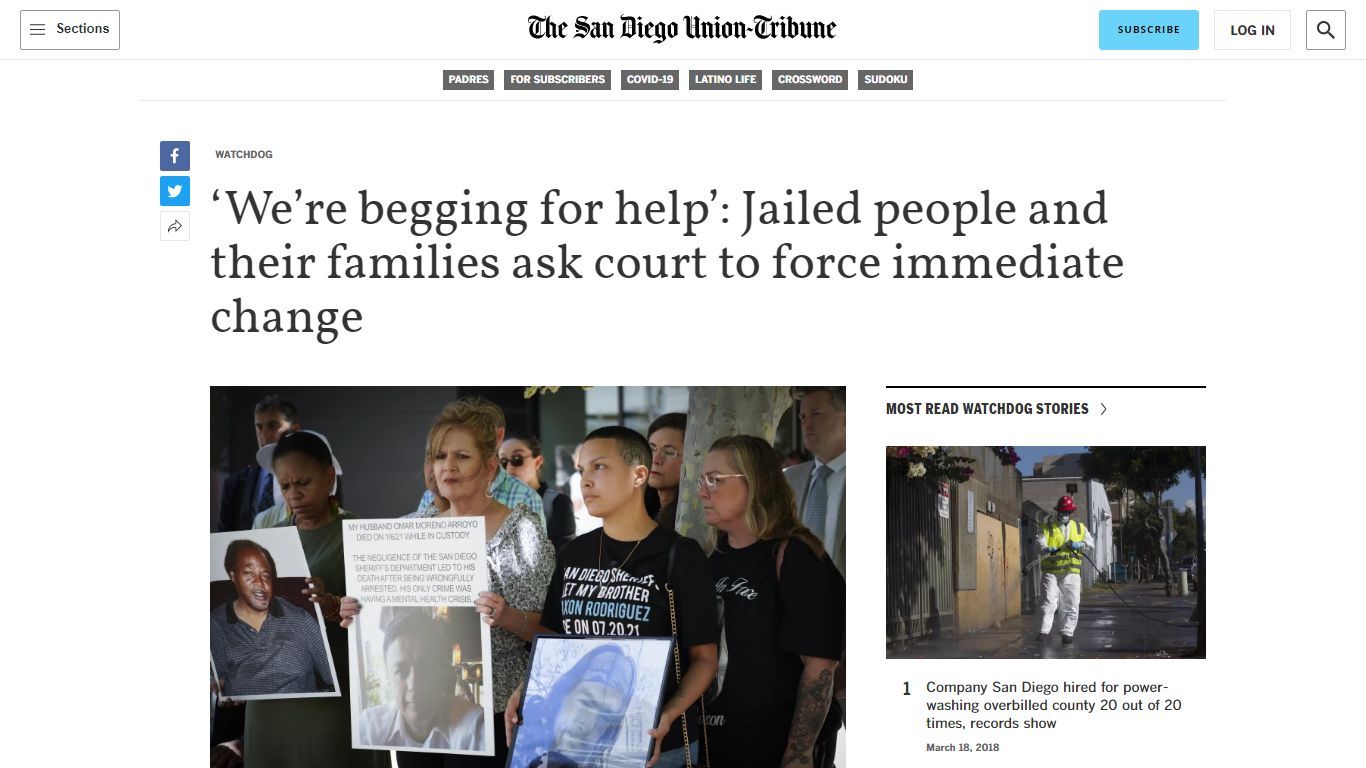 'We're begging for help': Jailed people and their families ask court to ...